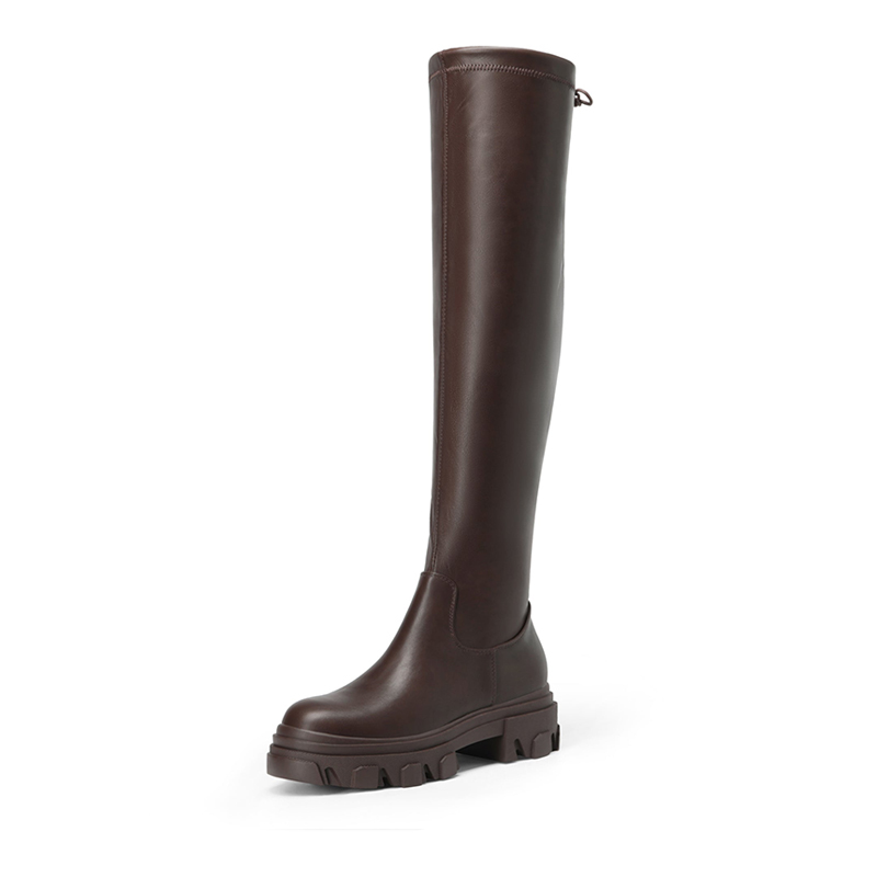 Stretchy Over The Knee Boots | Chunky Boots-Dream Pairs